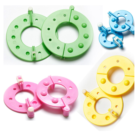 RETRO046 – Um conjunto de 4 pares de plástico pompom ferramentas de costura lã