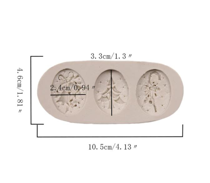 NA012MS - Set 3 Medalhas Natal - Camafeu- Molde de Silicone