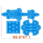 OT018 - Set Fechadura e Dobradiças - Metal Die Cut