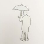 OT068 - Silhoeta Homem c/ Chapéu - Metal Die Cut