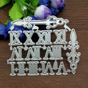 NO014 - Relógio Números Romanos- Metal Die Cut