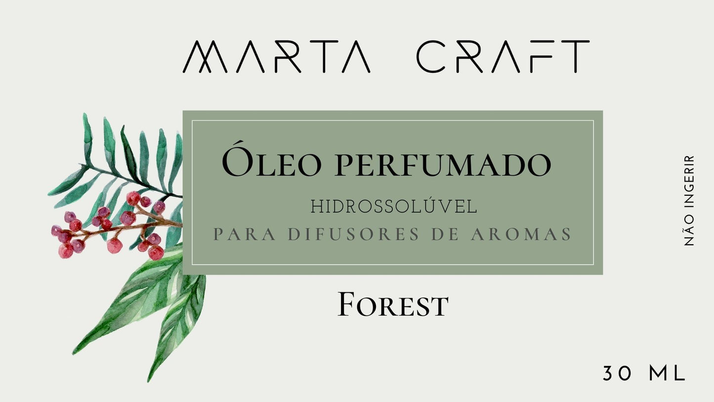 Óleo perfumado hidrossolúvel p/ Difusores 30 ml - FOREST