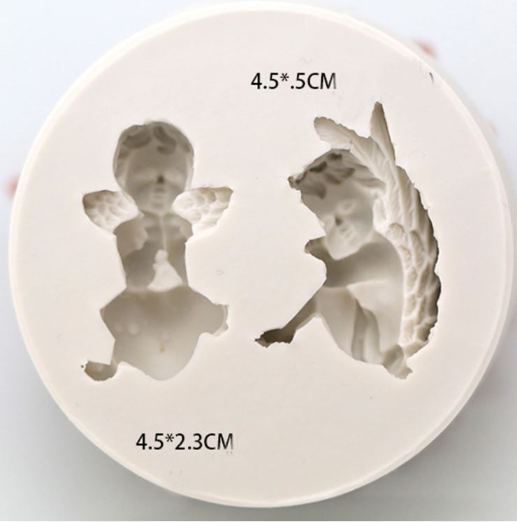 NA004MS - 2 Anjos - Molde de Silicone