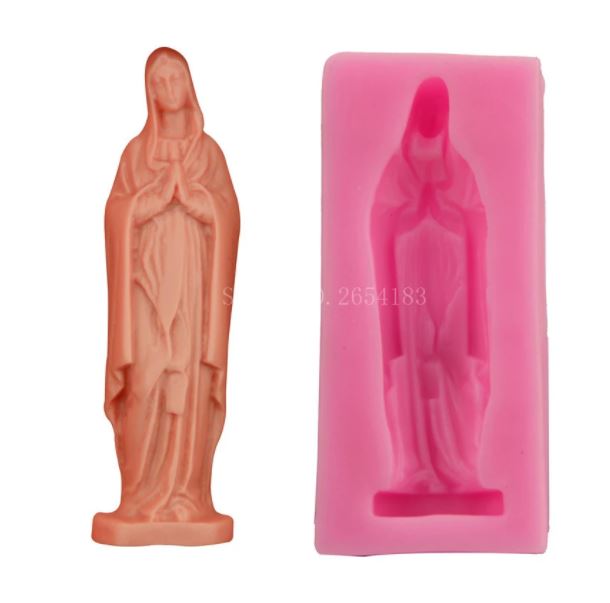 NA040MS - Mulher Deusa Oração Nossa Senhora - Molde de Silicone
