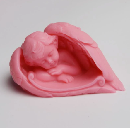 NA045MS - Anjo Asas 3D sabonete molde de silicone