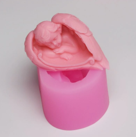 NA045MS - Anjo Asas 3D sabonete molde de silicone