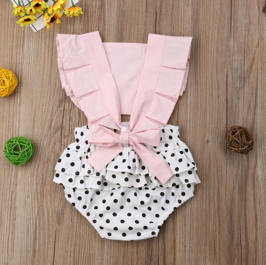 RN015 – 3 m bebê recém-nascido meninas sem costas macacão bodysuit roupas de verão