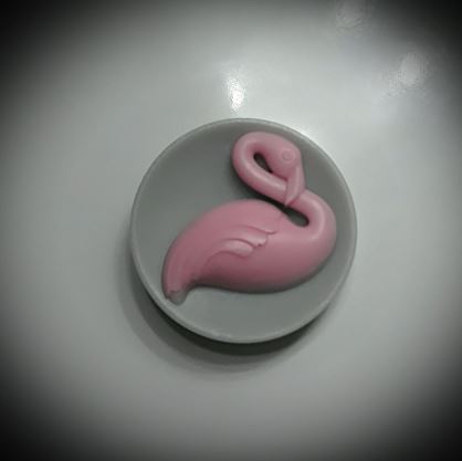 S008MS- Sabonete Redondo Flamingo Sabão / Gesso/ Sobremesas