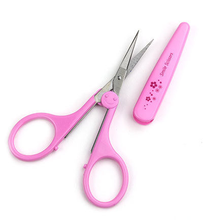 NELLIE’S CHOICE – Tesoura de precisão com tampa protetora Rosa