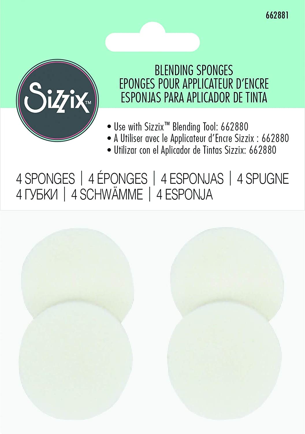 SIZ 662881 – ESPONJA P/APLICADOR TINTA SIZZIX C/4 RECARGAS