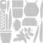 Sizzix 664372 - Set Vasos + Catos - Metal Die Cut