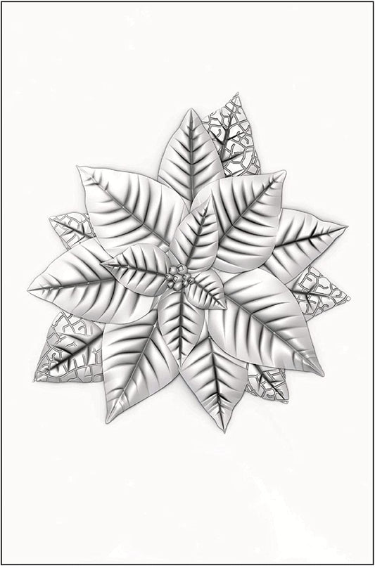 SIZ 665354 - Textura Embossing - Pasta de relevo Sizzix 3D Folder-Poinsettia por Kath Breen,