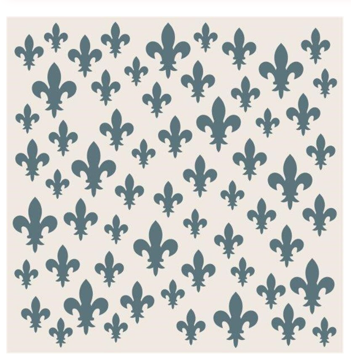 ST001 – Stencil – Losango, Hexágonos, Flor de Lis