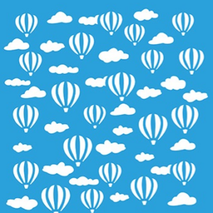 STM-563 – Stencil Litoarte – Balão de Ar + Nuvem