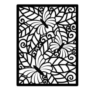 TX040 - Textura - Fundo Cartão Decorativo Borboletas - Metal Die Cut