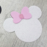 WD004 -Convite Mickey & Minnie + Laço - Metal Die Cut
