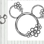 WD051 - Mickey Mouse + Flores - Metal Die Cut