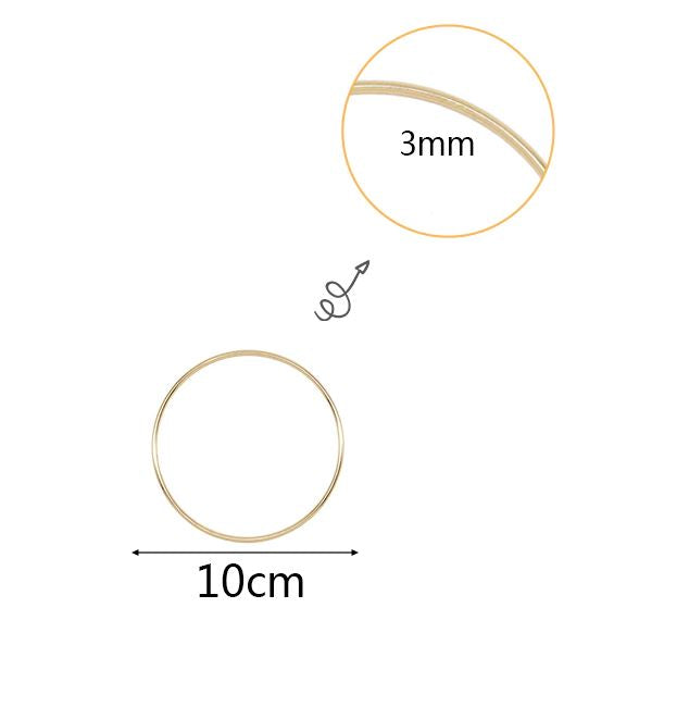 Aros Anéis de metal revestido a Branco / Dourado – 30 | 25 | 20 | 15 | 10 cm Caça Sonhos