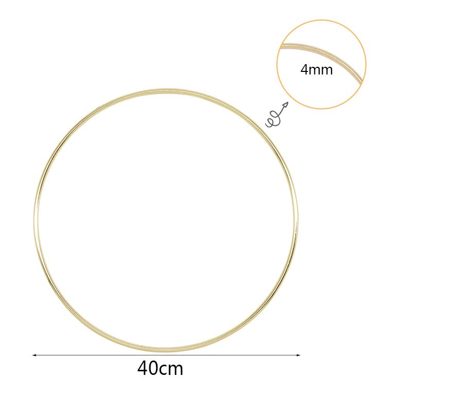 Aros Anéis de metal Metal cor Ouro – 10cm | 15cm | 20cm | 25cm | 30cm | 35cm | 40cm ø Caça Sonhos