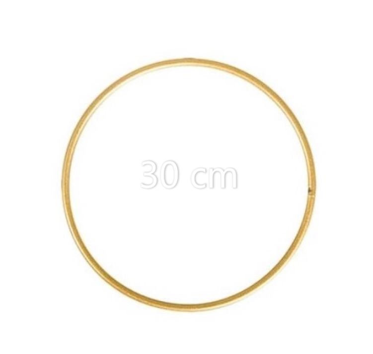 Aros Anéis de metal revestido a Branco / Dourado – 30 | 25 | 20 | 15 | 10 cm Caça Sonhos