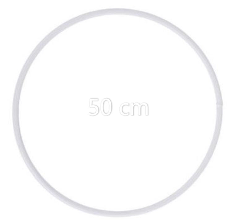 Aros Anéis de metal revestido a Branco – 60 | 50 | 45 | 40 | 35 cm Caça Sonhos