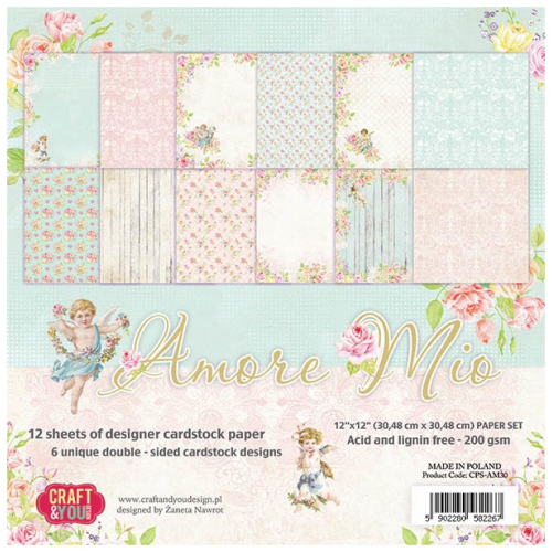 Conjunto de scrapbooking Paper Boutique 30×30 Amore Mio