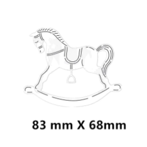 BB049 - Cavalo Baloiço - Metal Die Cut