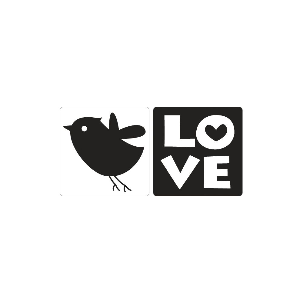 RAYHER 34306000- Carimbo para Sabonetes Gesso Ceramica Etiquetas GB Love + Vogel