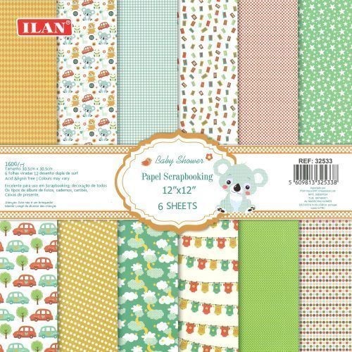 Conjunto de scrapbooking Paper Ilan 6 fls 30×30 kids