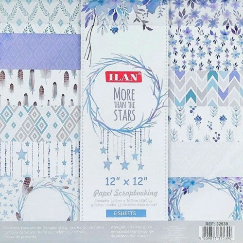 Conjunto de scrapbooking Paper Ilan 6 fls 30×30 More Than The Stars