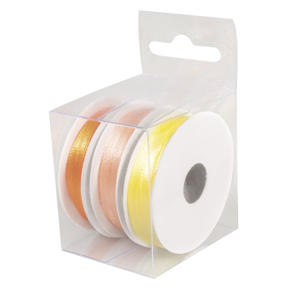FITA013 – Set Fita de Cetim - Laranja Amarelo
