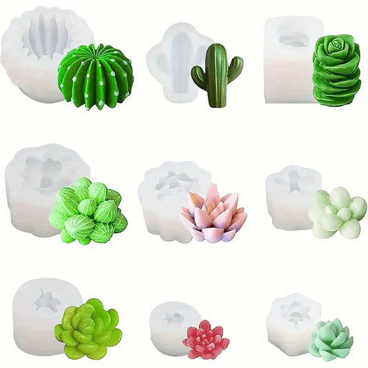 F094MS-Molde  Set Suculentas -  9 pcs