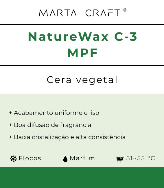 ♡ 08 - Cera de Soja | NATUREWAX C-3 | 51–55 ºC| Flocos 🟡 Recipiente standard (45–60º)