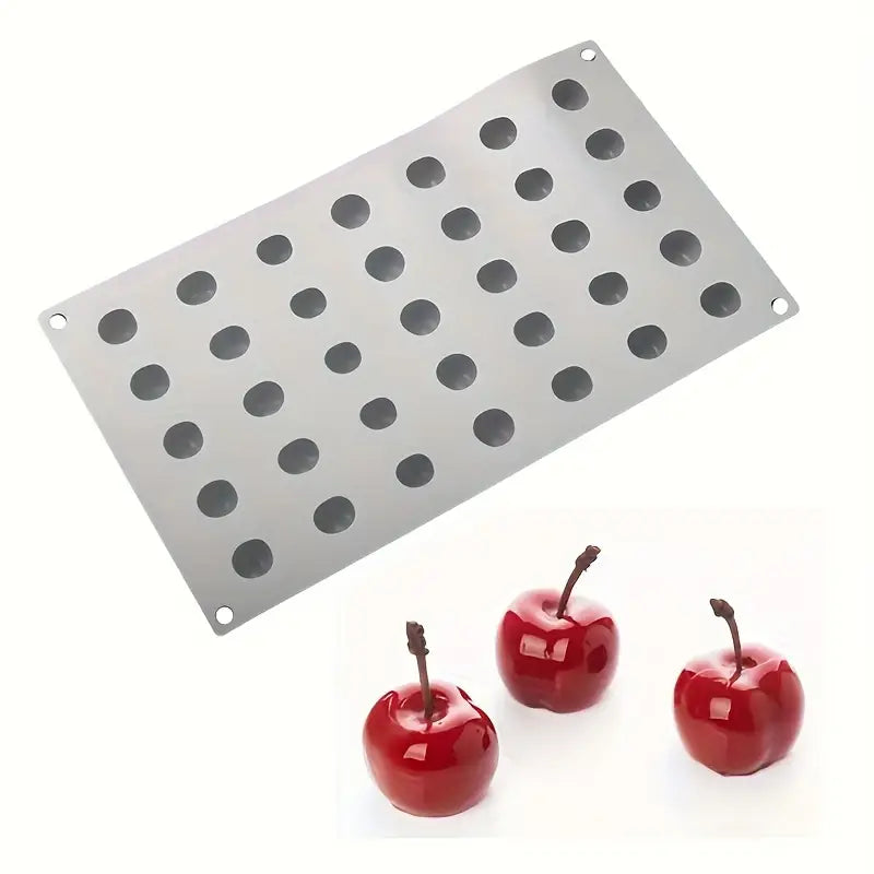 FC079MS - Molde de silicone para mini cerejas com 35 cavidades