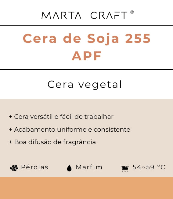 Cera de Soja 255  | APF 54-60ºC | Pérolas 🟠 Molde (60–70º)