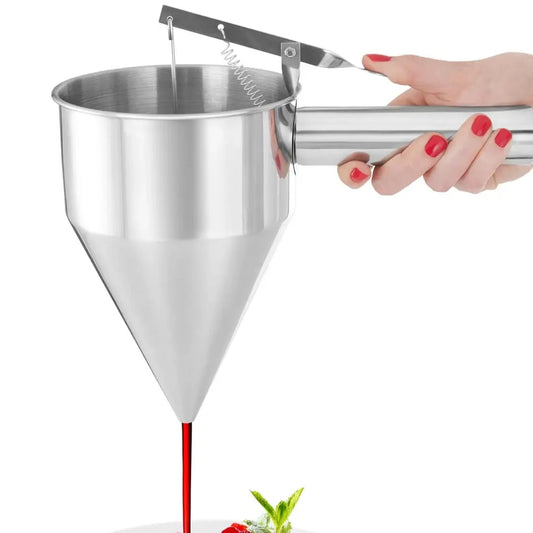 Funil Dispensador Aço Inoxidável C/ Suporte