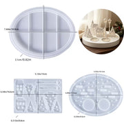NA115MS - 3 unidades Moldes de Silicone de Silhueta de Cenários de Rua de Natal,