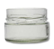 | Boião Vidro DELUXE 106 ml + Tampa Alta Prateada
