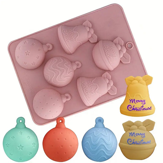 FC086MS -Molde de Silicone para Sino & Ornamento de Natal Festivo