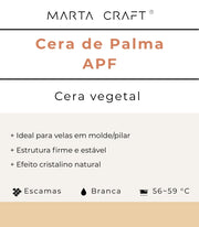 ♡ 12 - Cera de Palma | APF 56-59.ºC|  Escamas | Pilar🟠 Molde (60–70º)