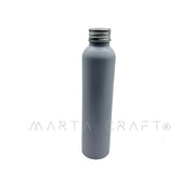 Frasco Garrafa Alumínio Branco 125 mL C/ Tampa Alumínio Boca 24