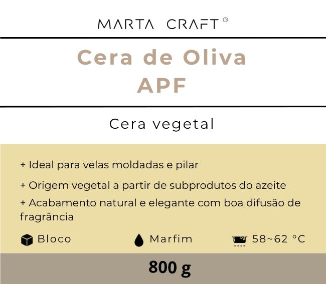 ♡ 13 - Cera de Olive NWax 364 | APF 58-62.ºC | Bloco 🟠 Molde (60–70º)