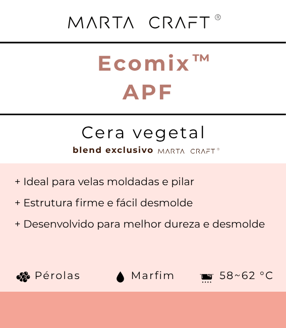 Cera de Soja Ecomix™ | APF 58-62.ºC | Pérolas 🟠 Molde (60–70º)