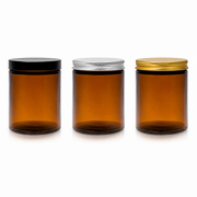 Boião Vidro Âmbar 250 ml | Tampa Opcional
