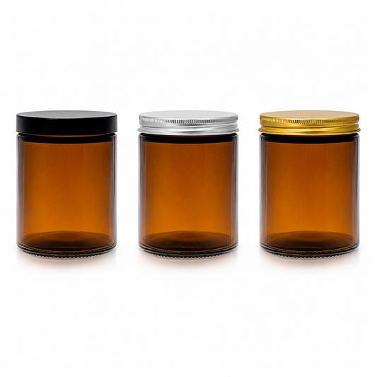 Boião Vidro Âmbar 250 ml | Tampa Opcional