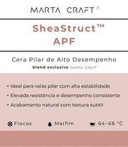 ♡ 15 - SheaStruct™ -Cera Pilar | APF 64-70.ºC | Flocos 🔴 Pilar / dura (70–80º)