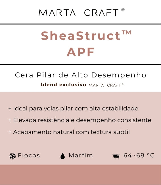♡ 15 - SheaStruct™ -Cera Pilar | APF 64-70.ºC | Flocos 🔴 Pilar / dura (70–80º)