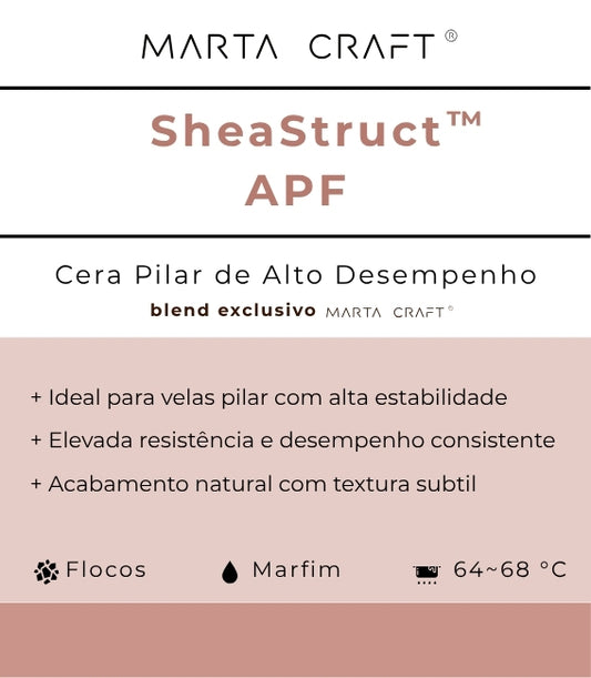 ♡ 15 - SheaStruct™ -Cera Pilar | APF 64-70.ºC | Flocos 🔴 Pilar / dura (70–80º)