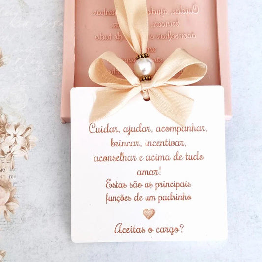 MF066MS - Molde em silicone – Convite padrinho