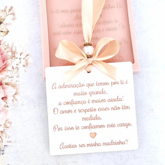 MF065MS - Molde em silicone – Convite madrinha